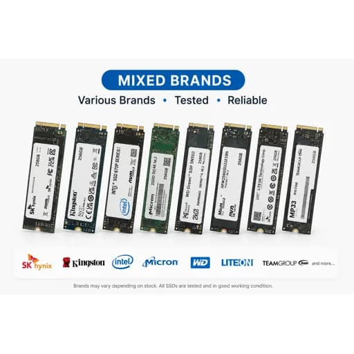 256GB M.2 2280 NVMe (Mixed Brands)