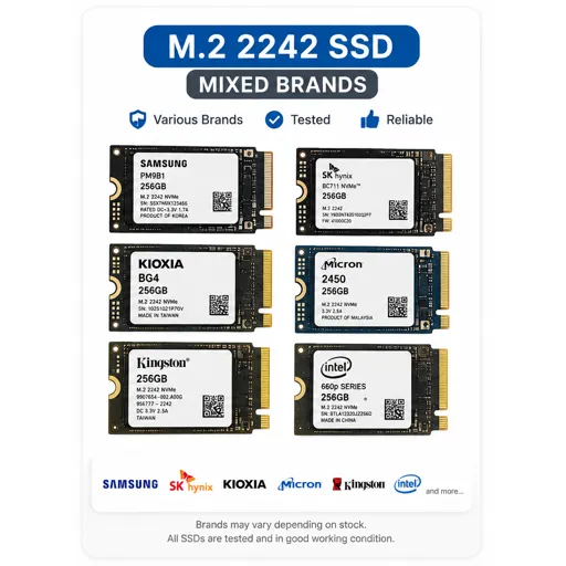 256GB M.2 2242 NVMe (Mixed Brands)